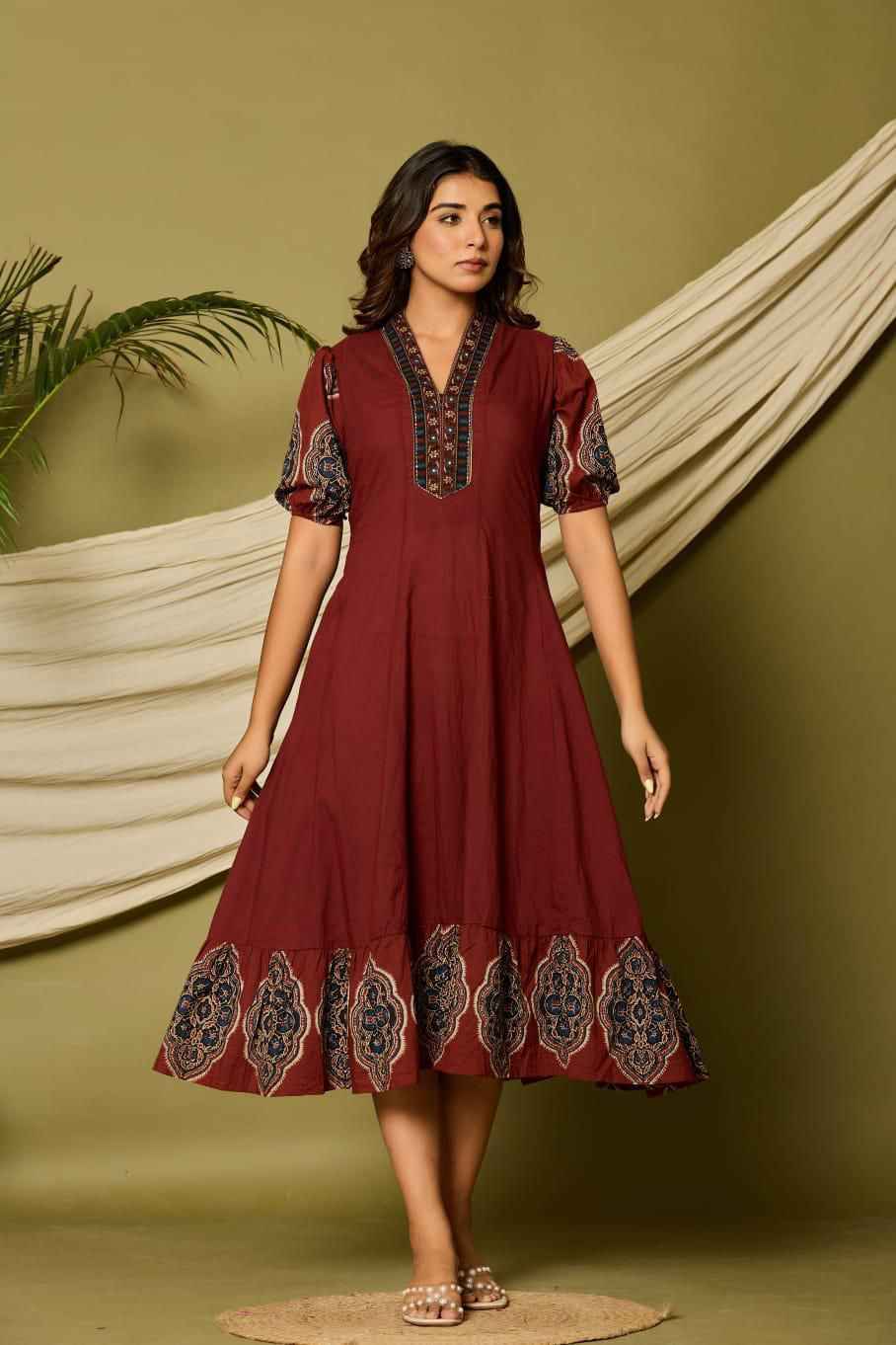 Pure Cotton Flair One Piece Dress SD038