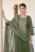 Pure Cotton Three Piece Dupatta Set