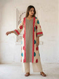 LONG CO ORD SET WITH SIDE SLITS AND PLAZO BOTTOM COS0116