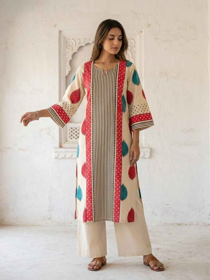 LONG CO ORD SET WITH SIDE SLITS AND PLAZO BOTTOM COS0116