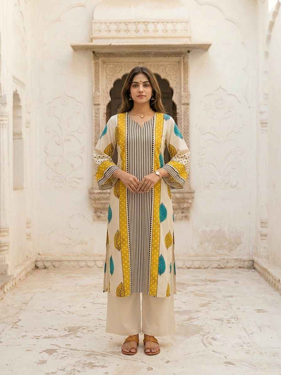 LONG CO ORD SET WITH SIDE SLITS AND PLAZO BOTTOM COS0116