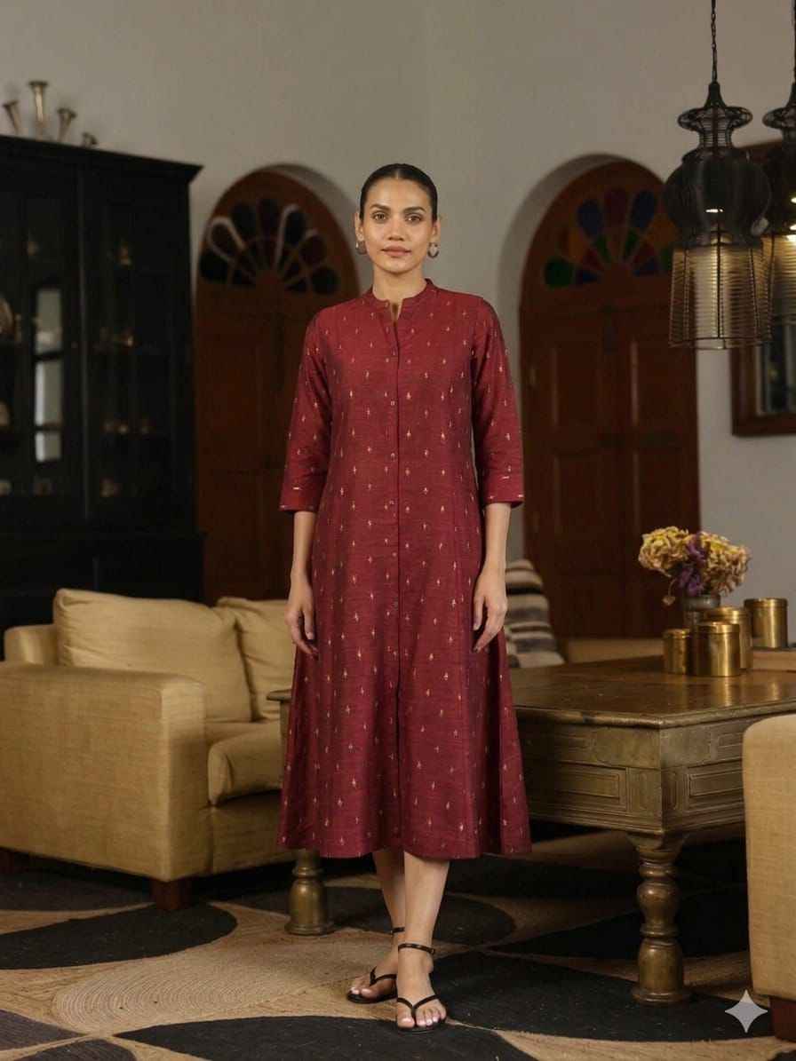 Pure Raw Silk A Line Only Kurta OK0109