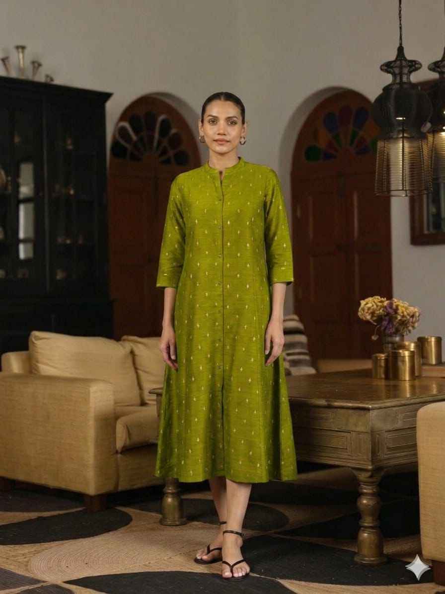 Pure Raw Silk A Line Only Kurta OK0109