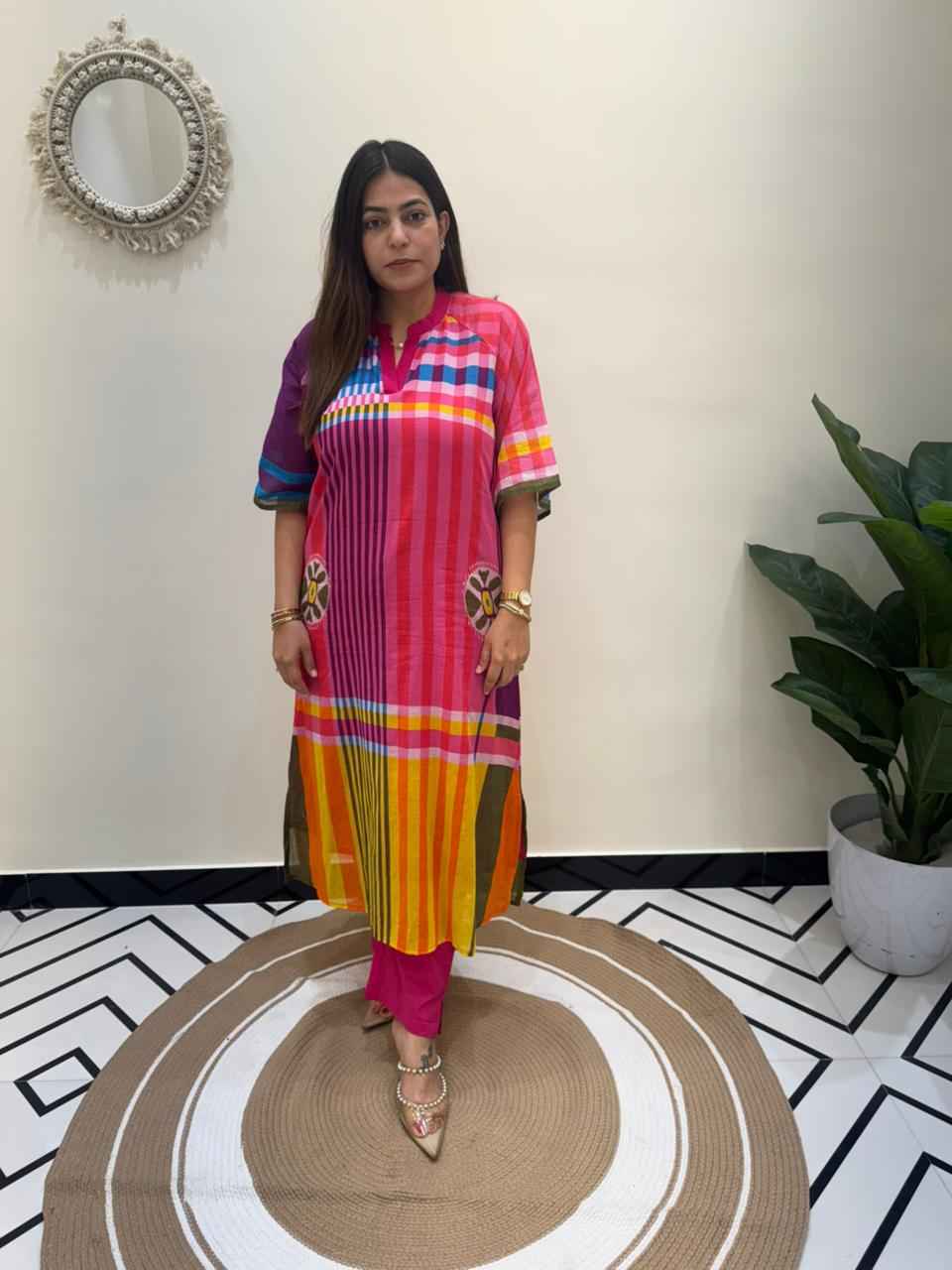 Pure Cotton Two Piece Pant Set