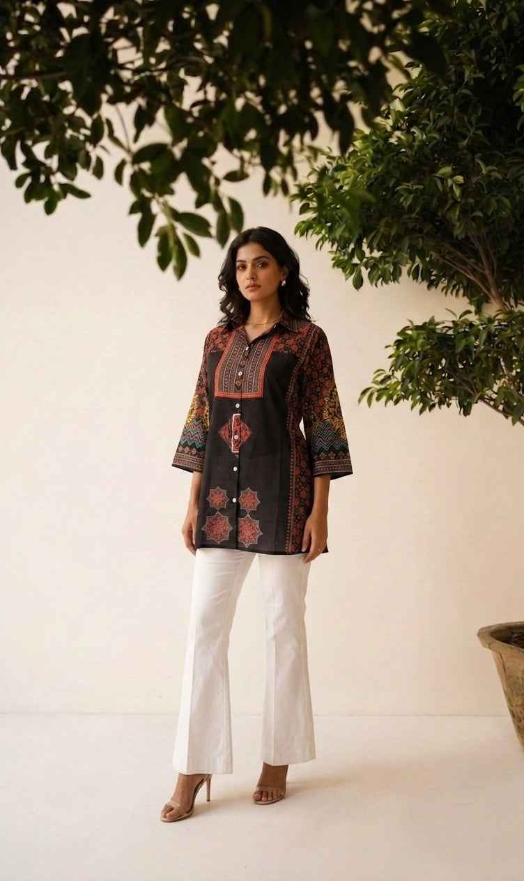 Modern Ethnic Cotton Shirt