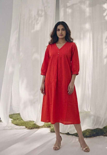 Pure Cotton A Line Only Single Kurta Set