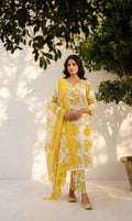 Pure Cotton Three Piece Dupatta Set CS0346