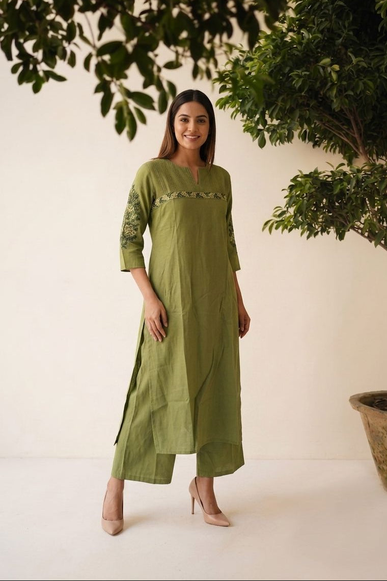 Pure Muslin Two Piece Pant Set PSS050