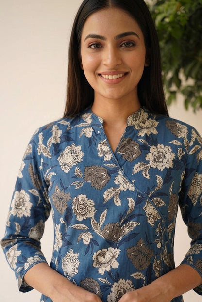 Pure Cotton Angrakha Two Piece Pant Set PSS049