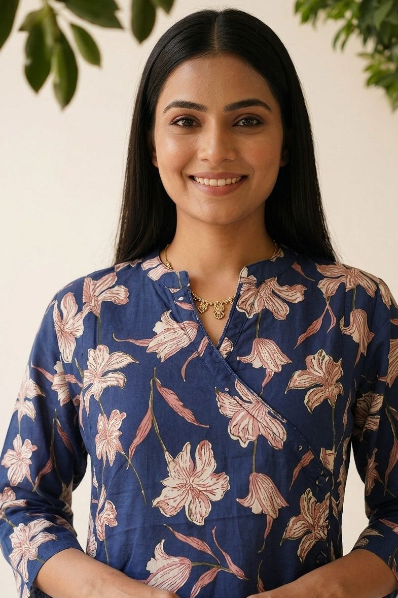 Pure Cotton Angrakha Two Piece Pant Set PSS048