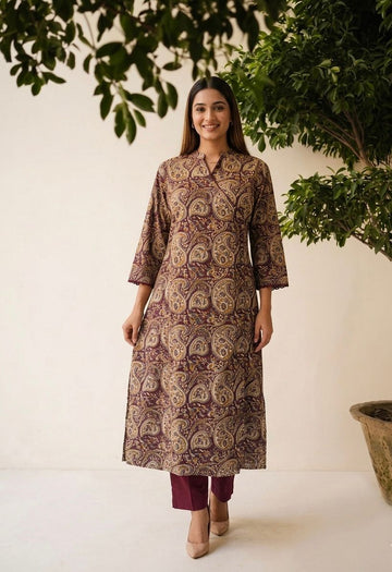 Pure Cotton Angrakha Two Piece Pant Set