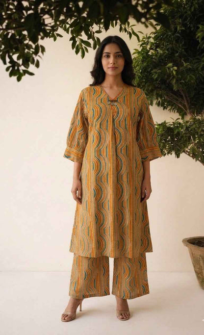 Pure Cotton A Line Two Piece