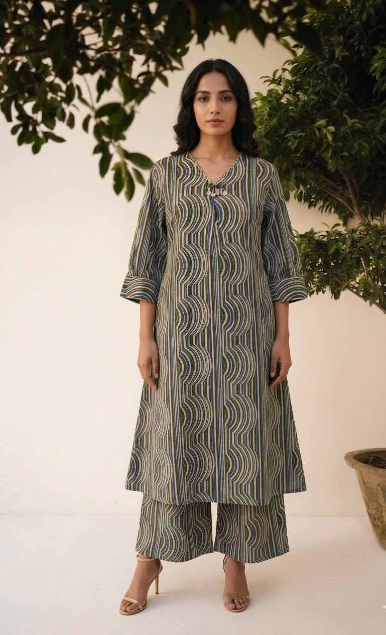 Pure Cotton A Line Two Piece PS0189