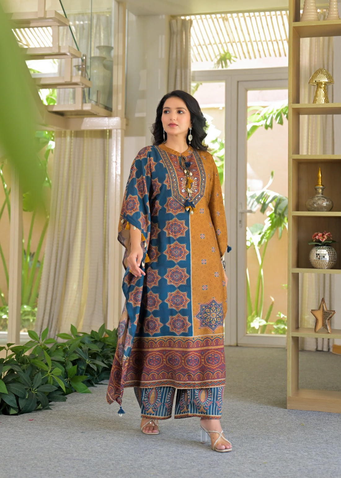 Pure Muslin kafthan Two Piece  Set