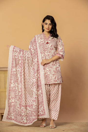 Pure Cotton Farsi Pant Dupatta Set