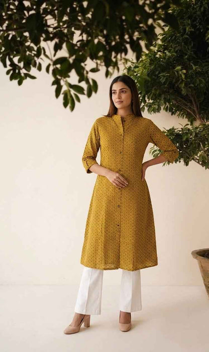 Pure Cotton A Line Only Single Kurta