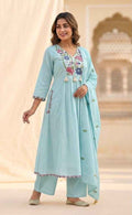 Kota doriya dupatta set with inner A line pattern KD044