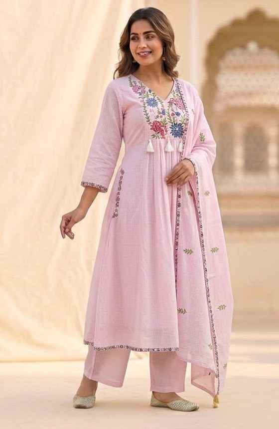 Kota doriya dupatta set with inner A line pattern KD044