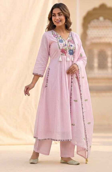 Kota doriya dupatta set with inner A line pattern KD044