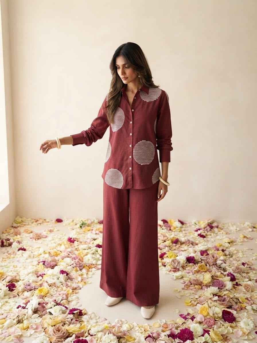 Cotton Embroidered Co Ord Set COS173