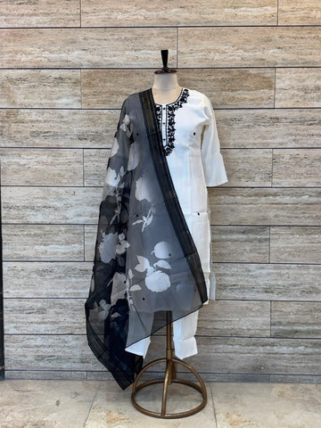 Pure Chanderi festival wear Dupatta Set
