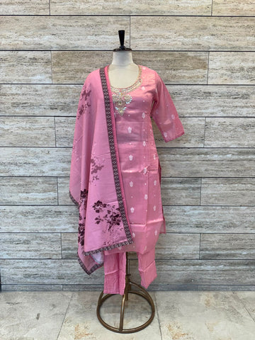 Pure Chanderi festival wear Dupatta Set