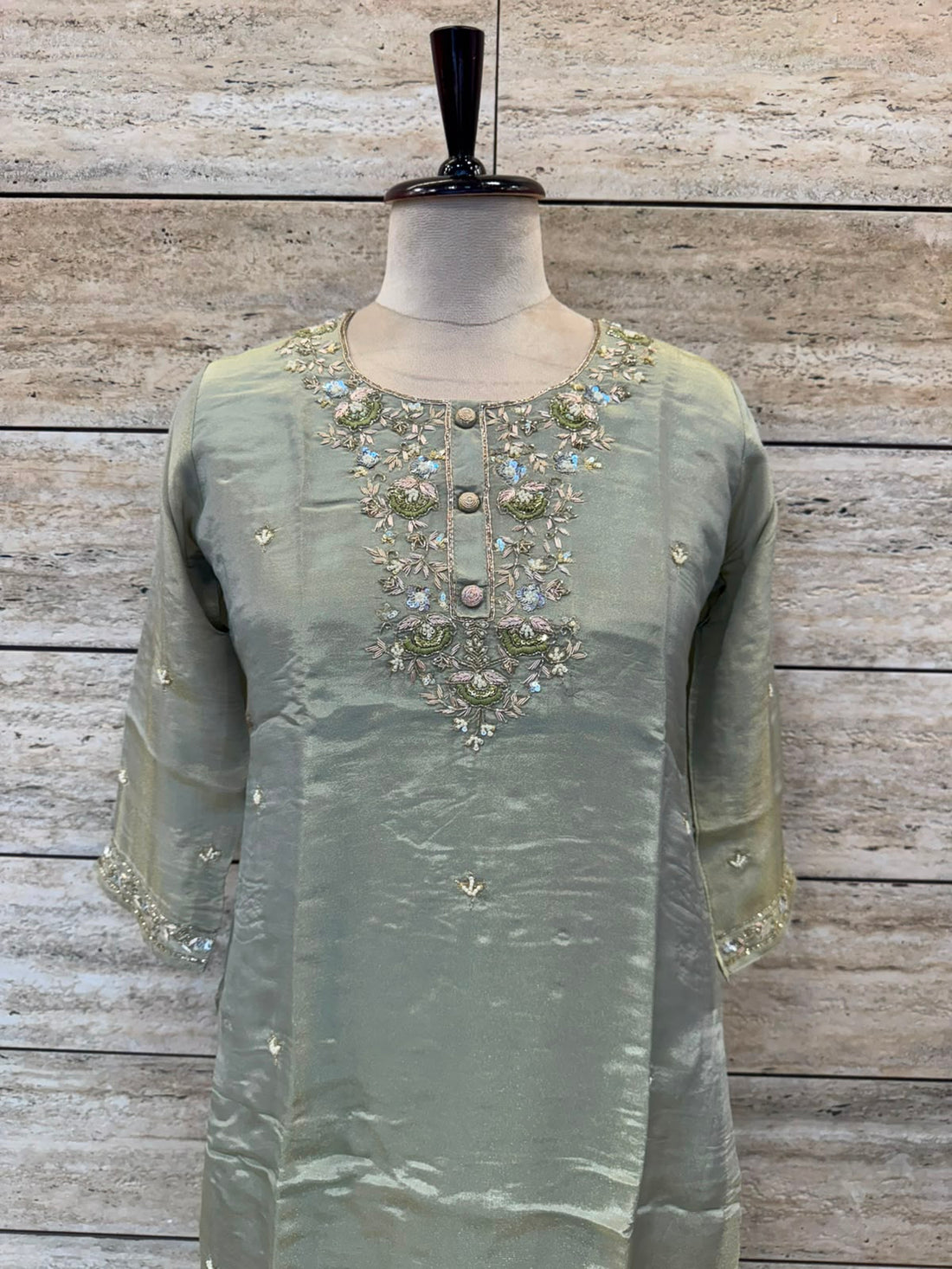 Premium shimmer Silk Dupatta Set