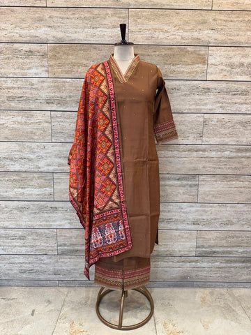 Premium Chanderi Silk Dupatta Set