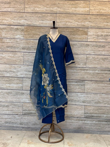 Premium Chanderi Silk Dupatta Set
