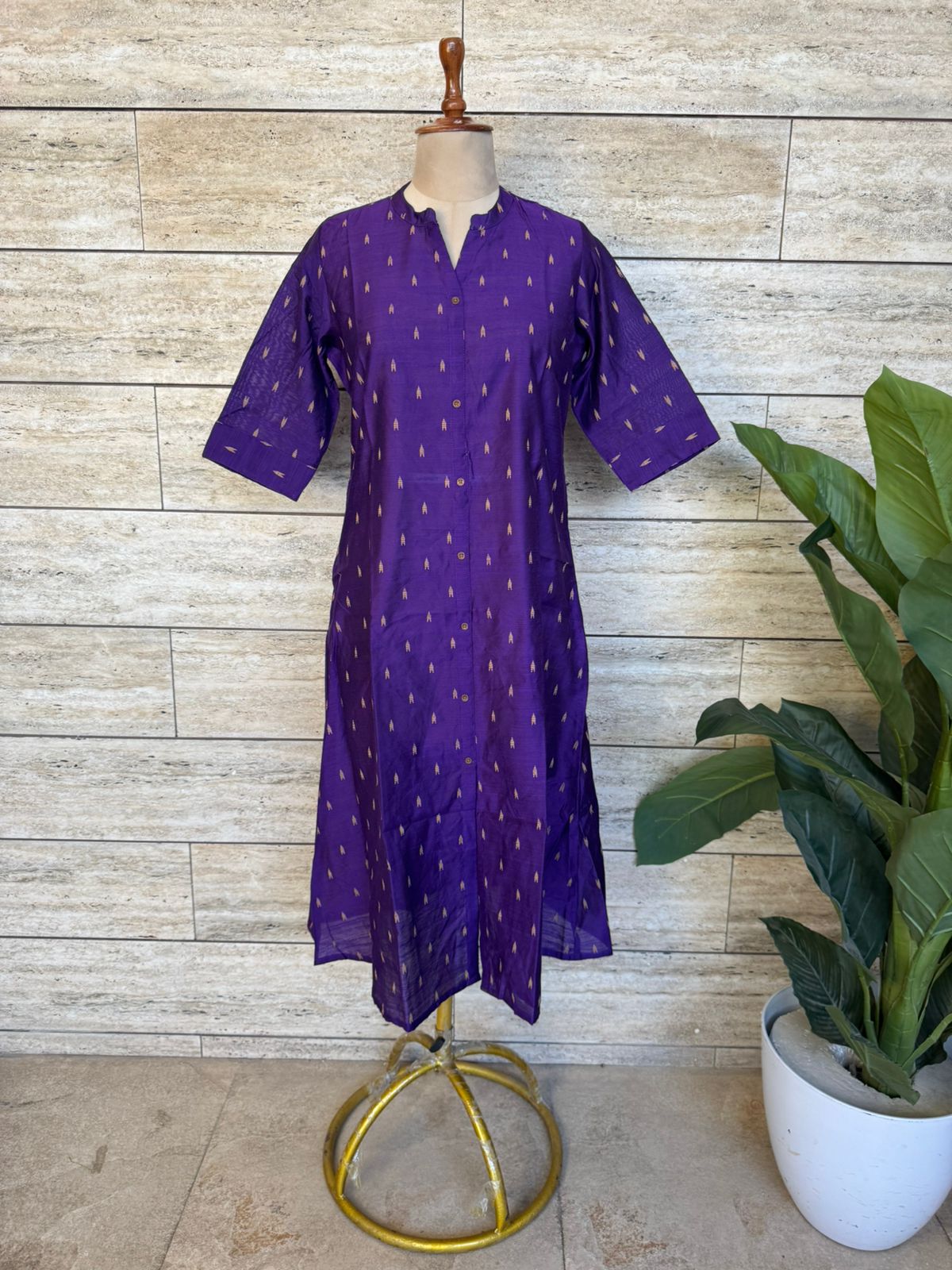 A Line Silk Only Kurta Set