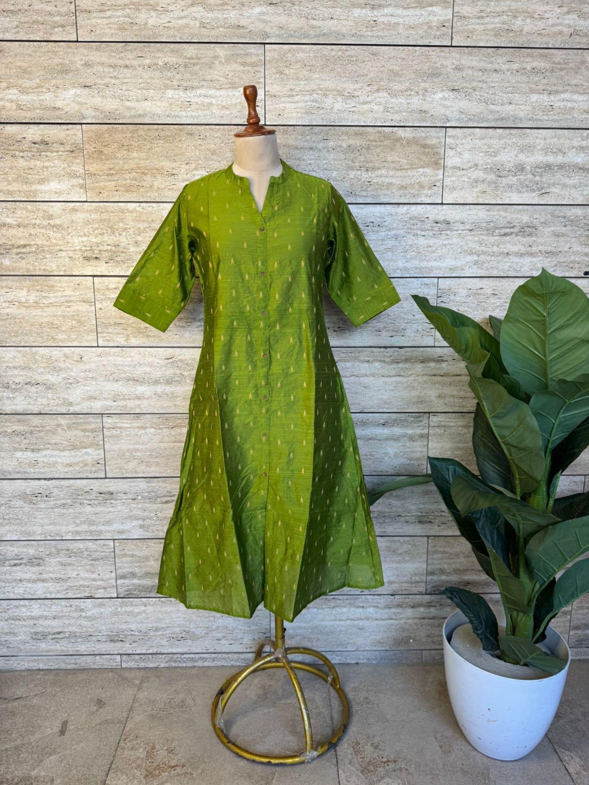A Line Silk Only Kurta Set