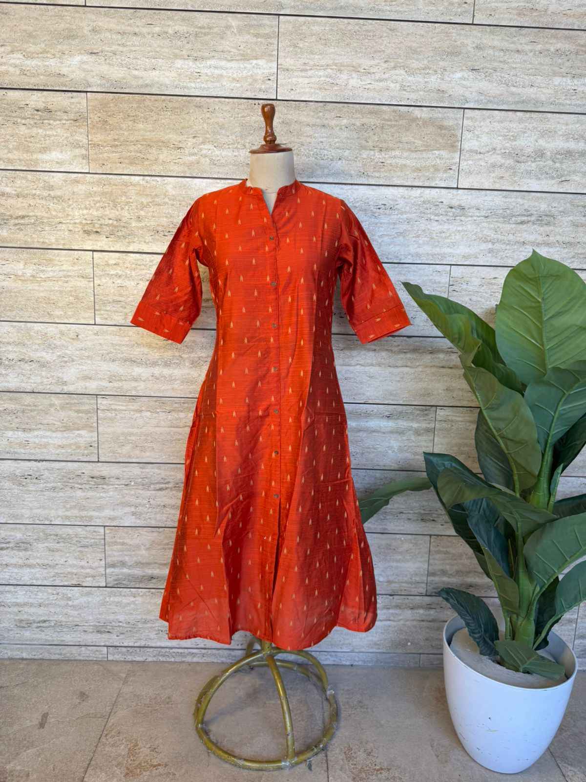 A Line Silk Only Kurta Set