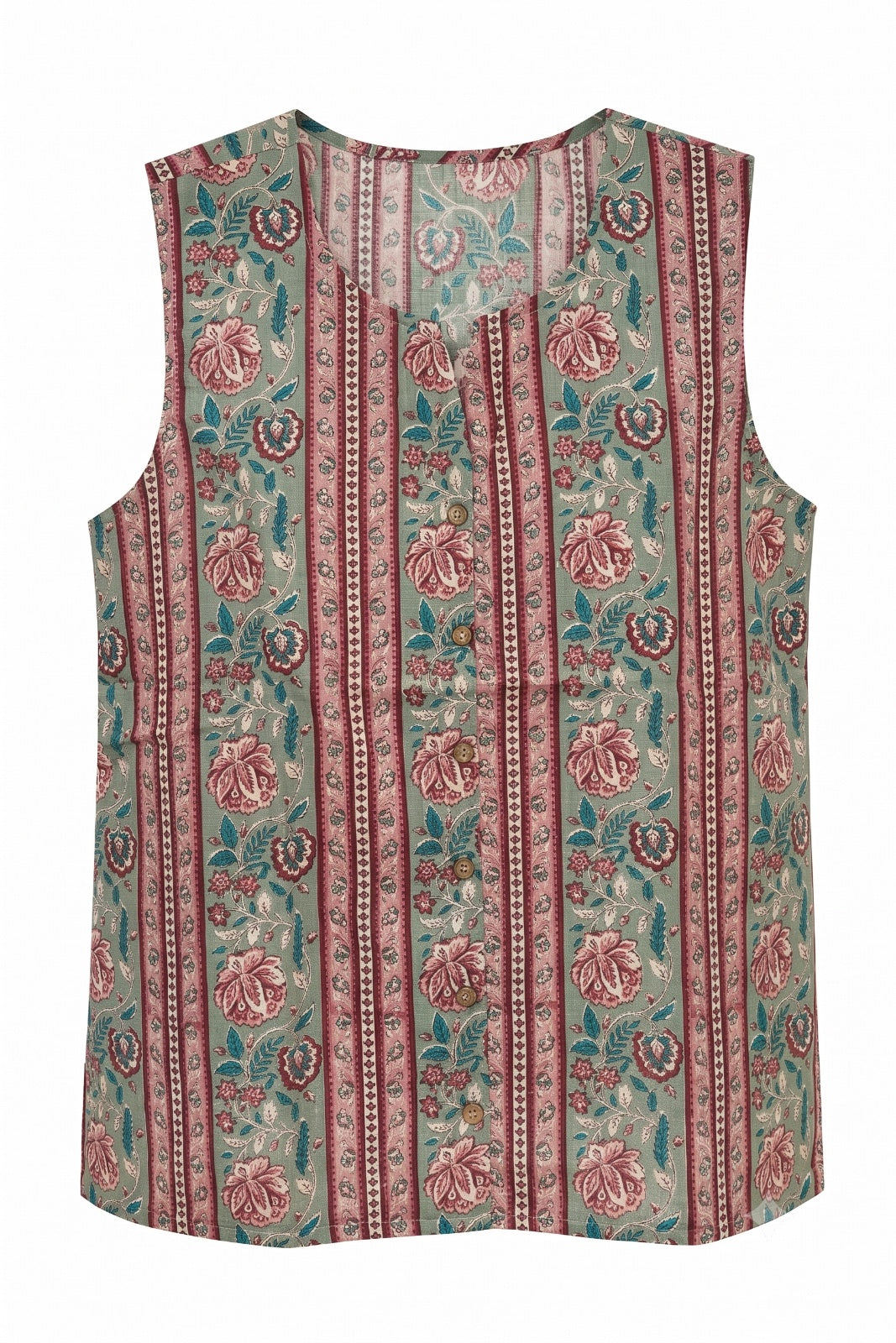Printed Short Top In Cotton Fabric ST006