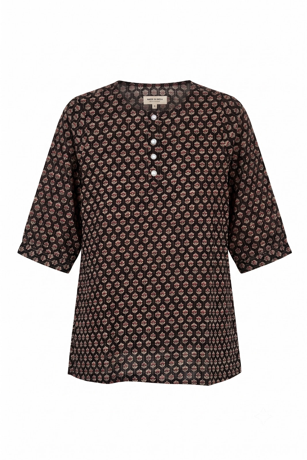 Printed Short Top In Cotton Fabric ST004