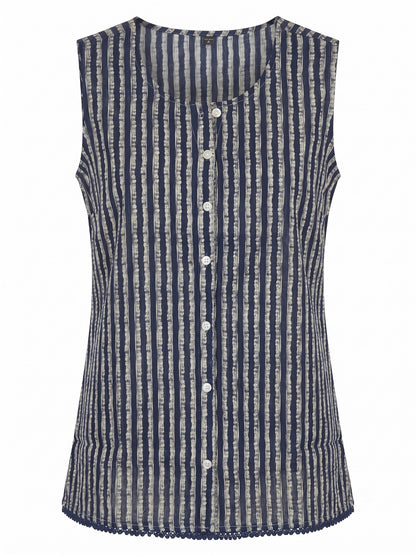 Printed Short Top In Cotton Fabric ST008