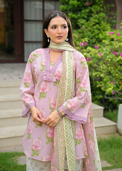 Pure Cotton Dupatta Set With Farsi Salwar COS341