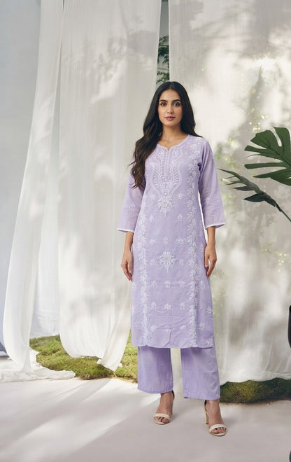 Pure  Mul Cotton  Dupatta Set With Lining