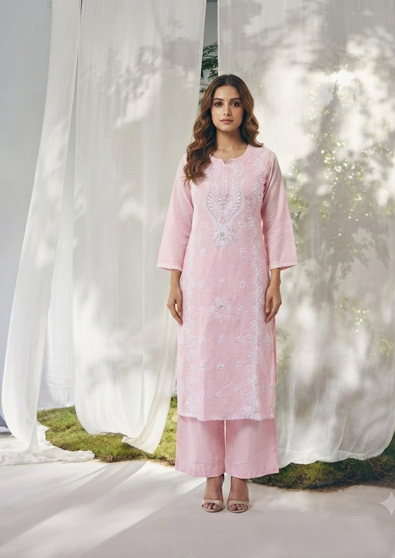 Pure  Mul Cotton  Dupatta Set With Lining