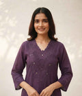 Pure Cotton Dupatta Set With Inner And Embroidery CS0271
