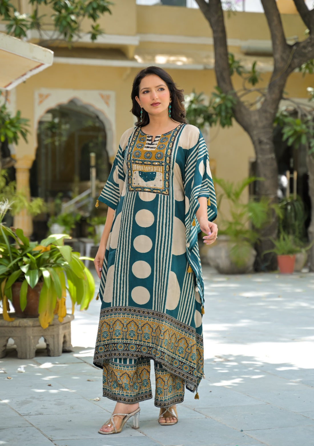 Premium  Muslin Printed Kaftan