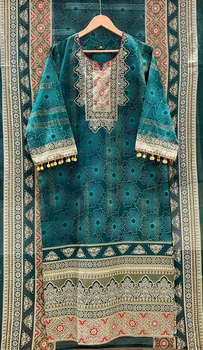 Pure cotton dupatta set CS0308