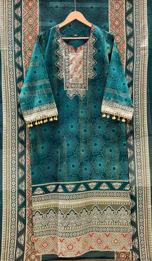 Pure cotton dupatta set CS0308