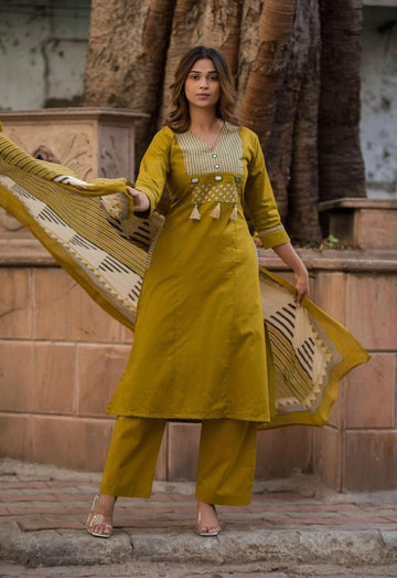 Pure Cotton Dupatta Set