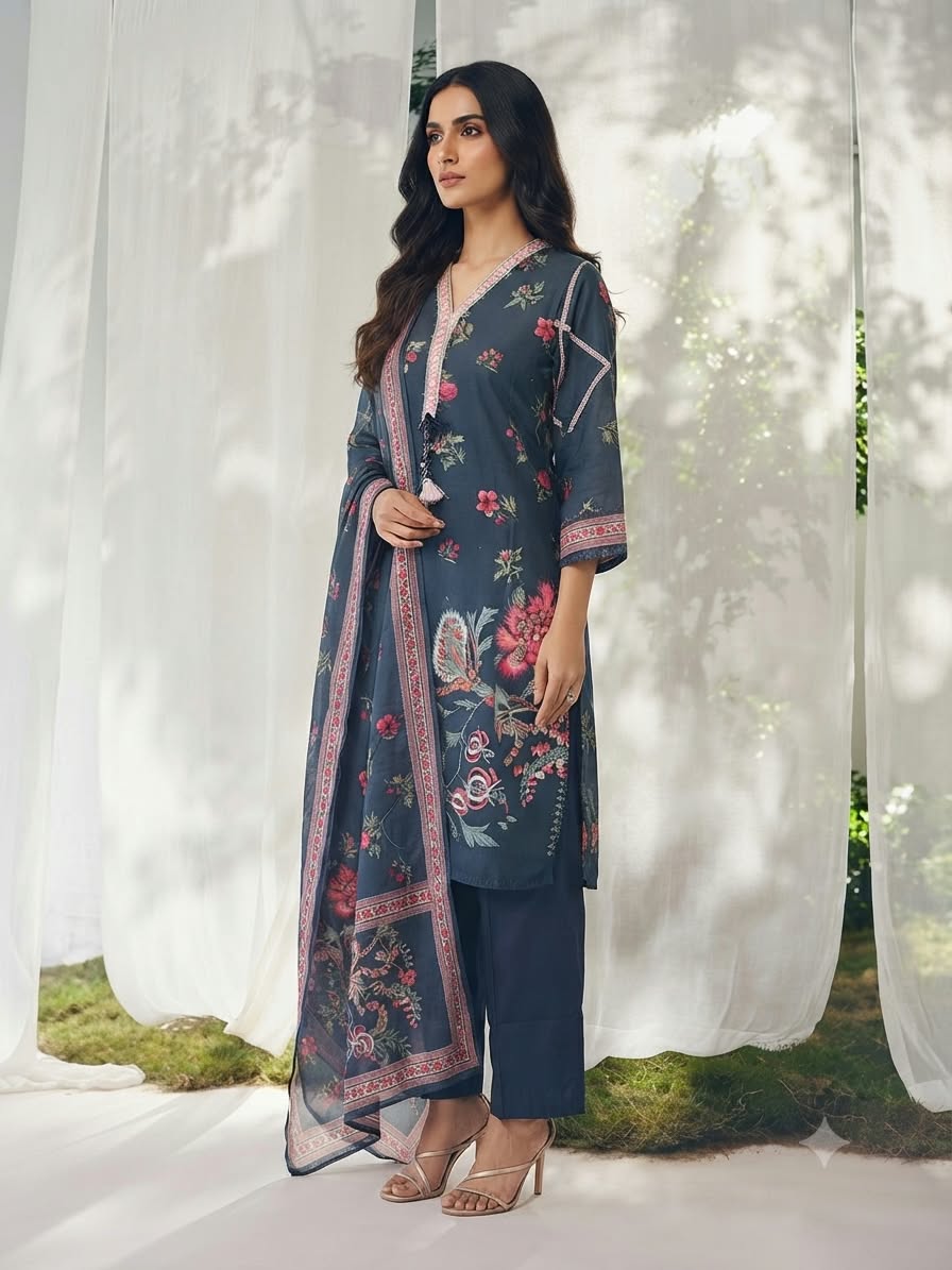 Premium Silk Dupatta Set