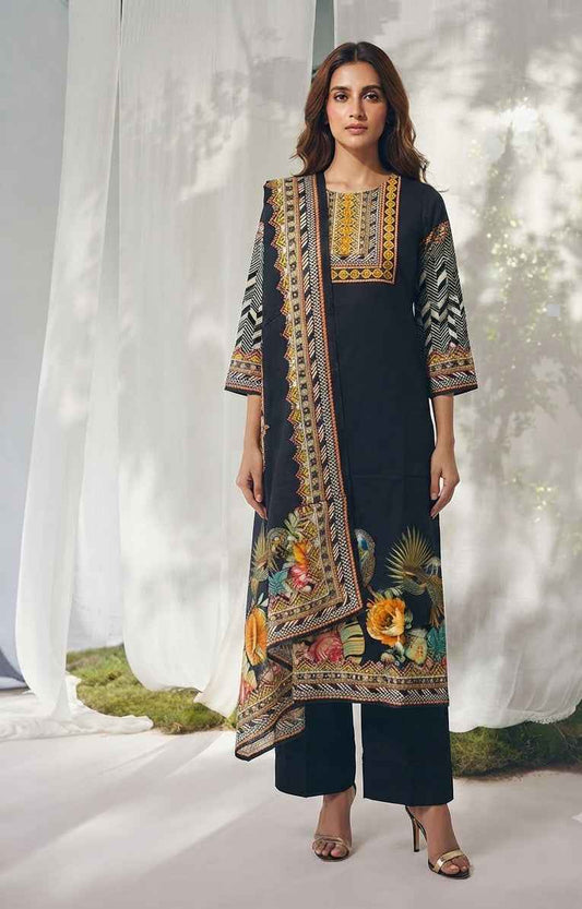 Premium muslin Silk Dupatta Set