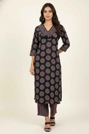 Pure cotton hand block pint two piece pant set PS073