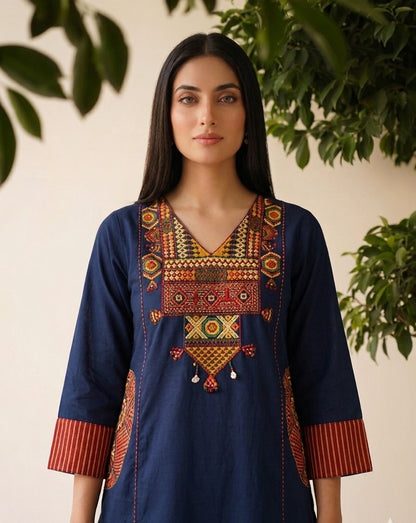 Pure Cotton Three Piece Dupatta Set CS0227