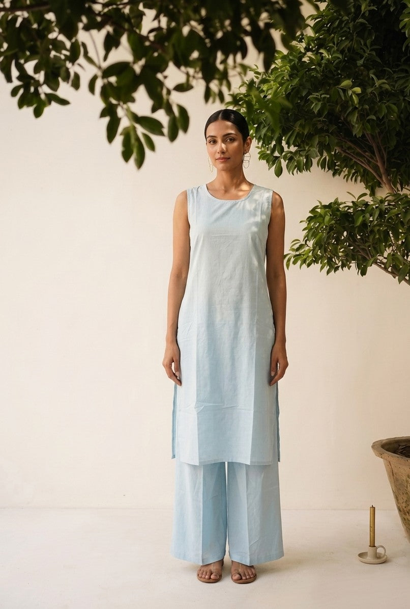 Pure Mul Cotton  Two Piece Set With Inner PS0187