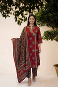 Pure Cotton Dupatta Set With Aangrakha Style CS0376