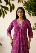Premium Cotton A Line Anarkali Dupatta Set